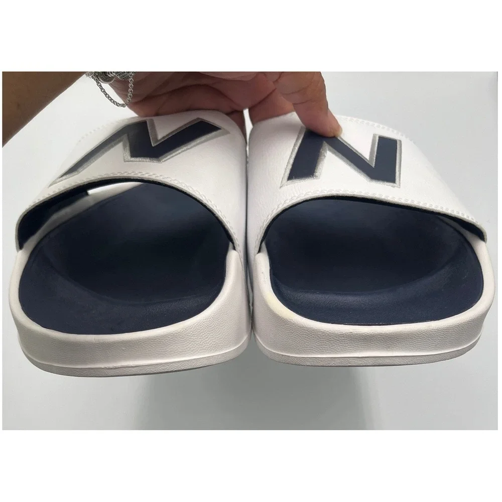 New Balance 200 Icons Slides Men's Size 15 White Blue Athletic Comfort